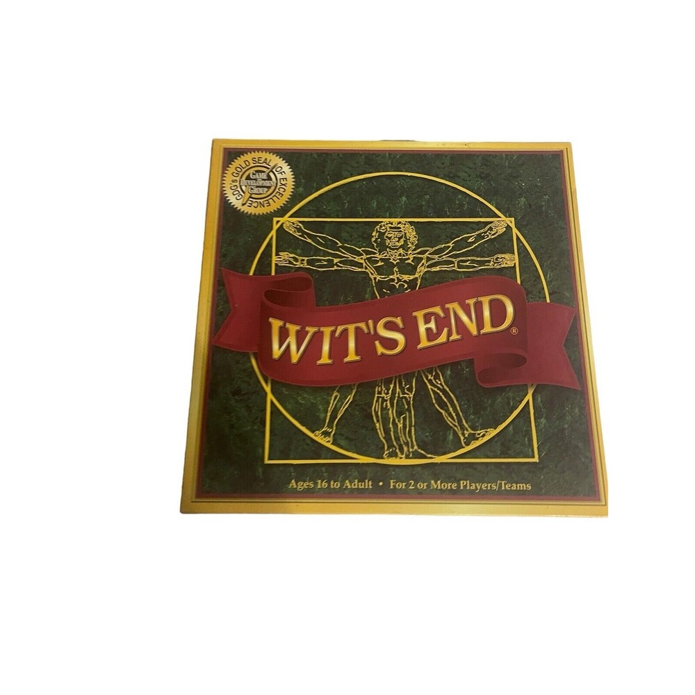 Wit’s End Board Game Challenge Your Mind Gold Seal Excellence - Good Condition